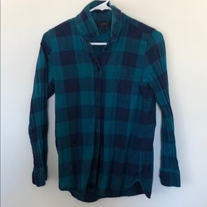 J. Crew Blue Flannel Shirt